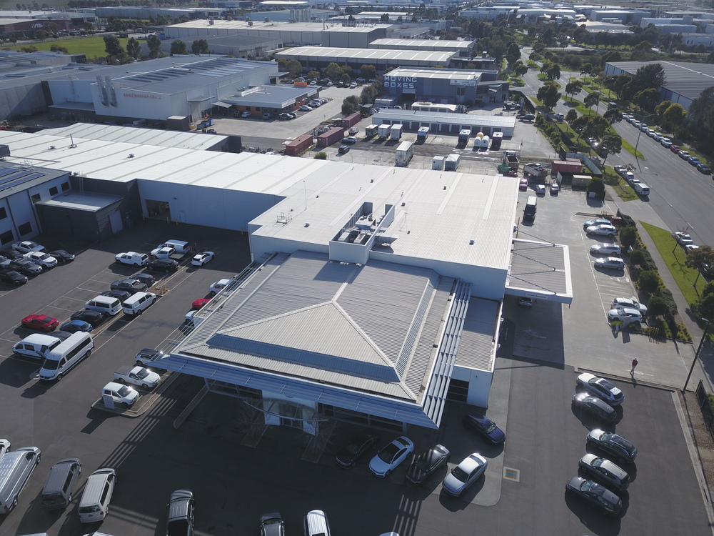rooftop drone view