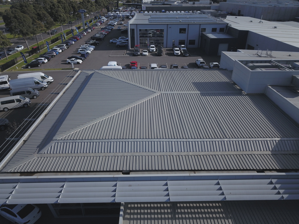 rooftop drone view